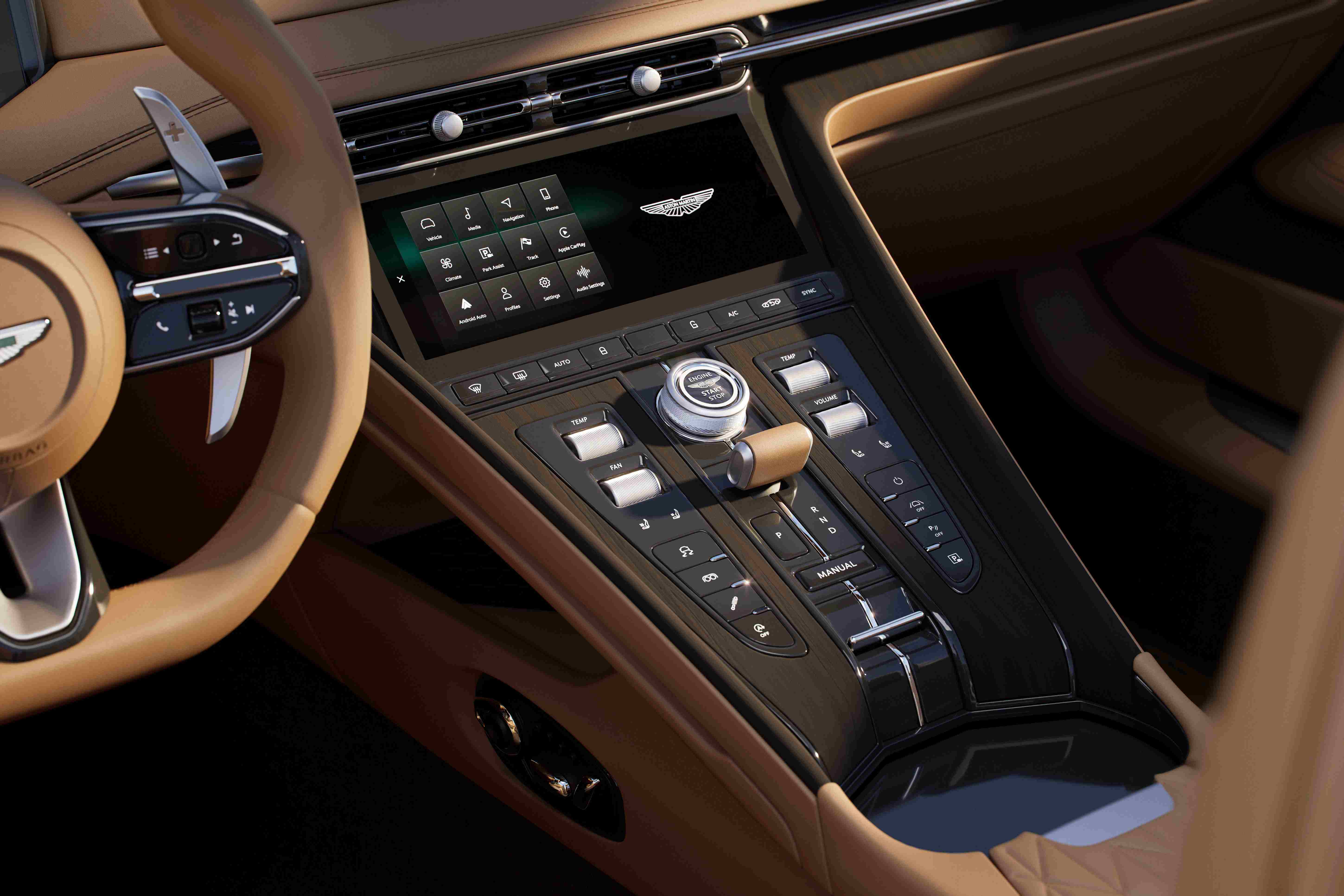 	New Aston Martin DB12 center console