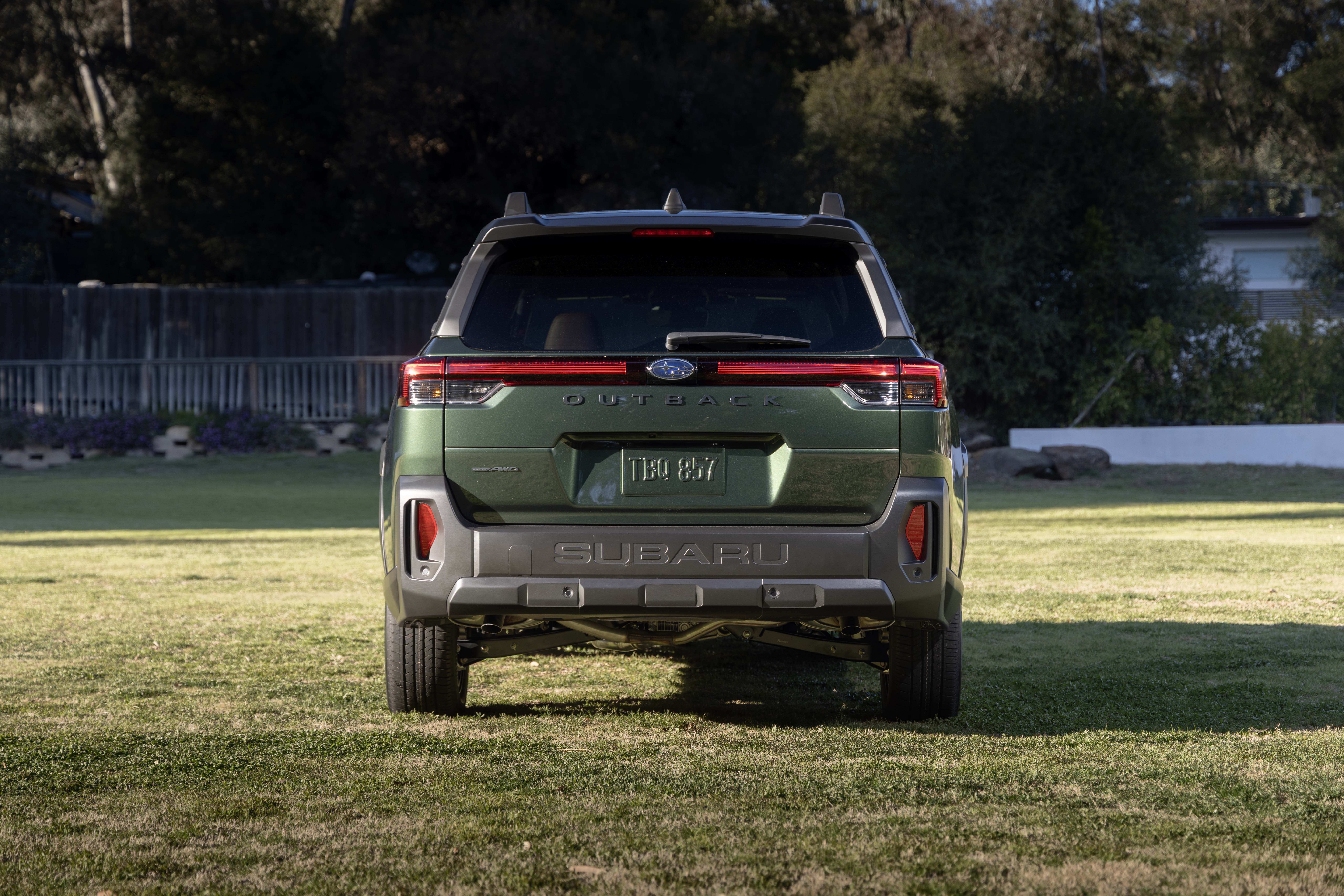 2026 Subaru Outback rear exterior view in green, Fort Lauderdale Subaru deals, North Fort Lauderdale Subaru lease specials, 2026 Outback rear design, shop Outback Fort Lauderdale, Subaru Outback green rear, Outback promotions FL, North Fort Lauderdale Subaru offers, Subaru Outback financing, adventure-ready Outback rear