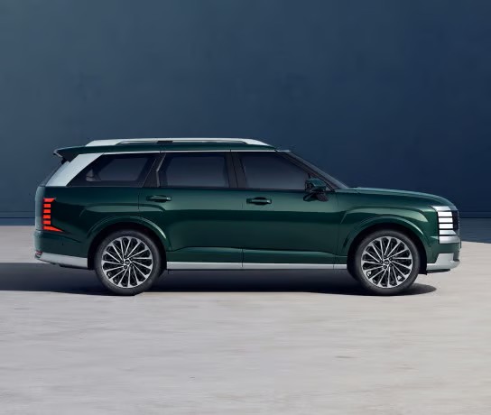 Side profile of the 2026 Hyundai Palisade with upright stance at AutoFair Hyundai of Manchester