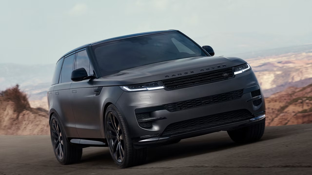 2026 Range Rover Sport Stealth Edition Orlando, Range Rover Sport front three quarter view Florida, luxury performance SUV Land Rover South Orlando, Range Rover Sport black exterior package Lake Nona, premium SUV styling Winter Park