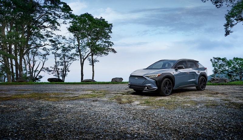 New Subaru Crosstrek parked in a scenic outdoor location at dusk. Explore the rugged and capable Subaru Crosstrek at AutoFair Subaru of Haverhill, MA – built for New England adventures.