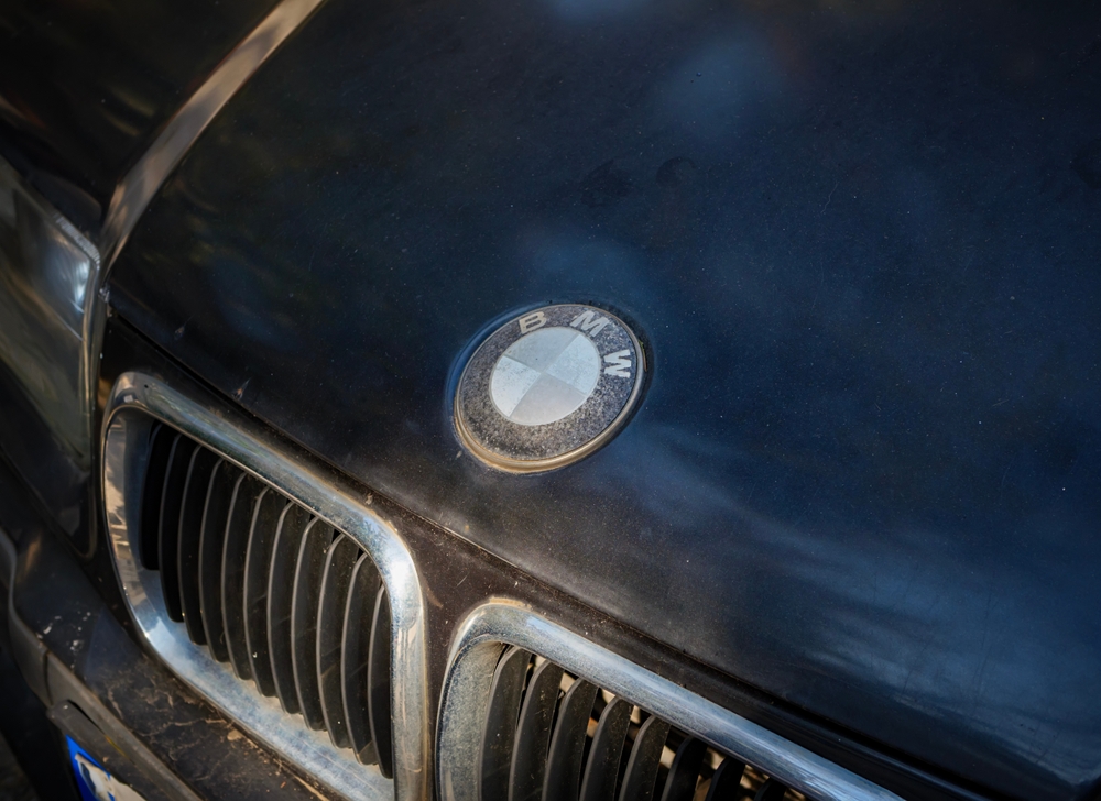 BMW sun damaged paint Freeport NY, UV faded car finish Nassau County, summer oxidation BMW Long Island, coastal sun exposure BMW paint wear, BMW Freeport Collision restoration before photo, chalky hood BMW repair need