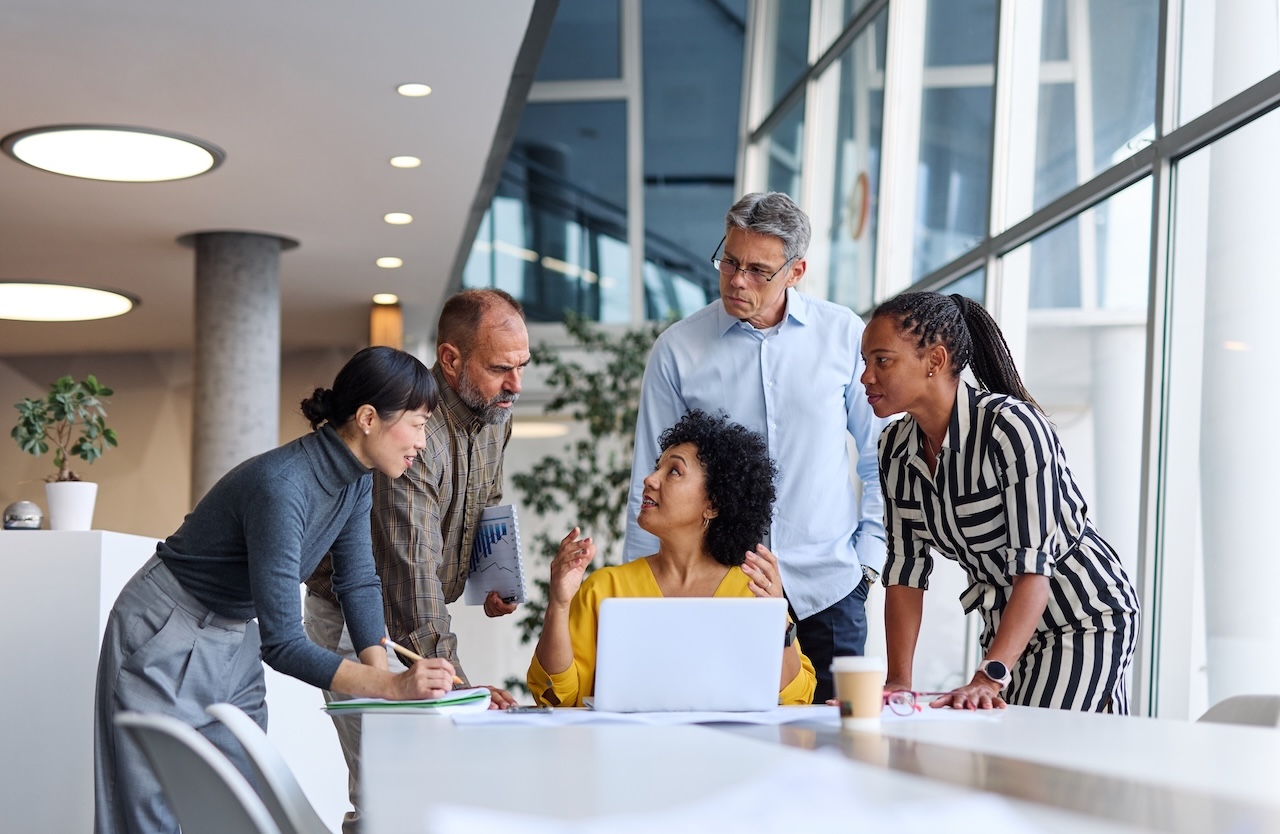 Business team meeting in a modern office