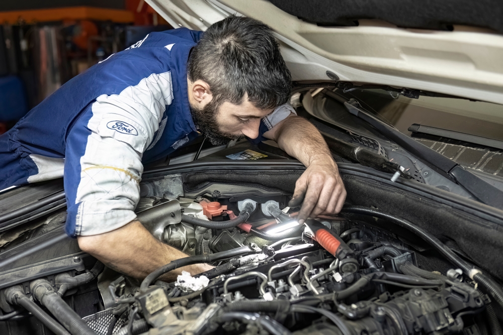 Certified Ford technician Manchester NH, Ford service center AutoFair Ford, Ford brake repair, Ford oil change Manchester, Ford battery replacement NH, Ford check engine light diagnostics, genuine Ford parts installation, schedule Ford service online, Ford dealership service Manchester NH