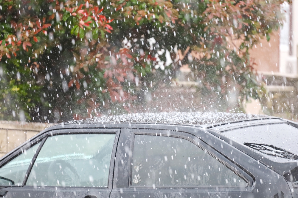 hail storm damage car Franklin TN, golf ball-sized hail vehicle damage Cool Springs, severe weather dent repair Franklin Tennessee, car roof hail dents Williamson County, spring hail storm auto body damage TN