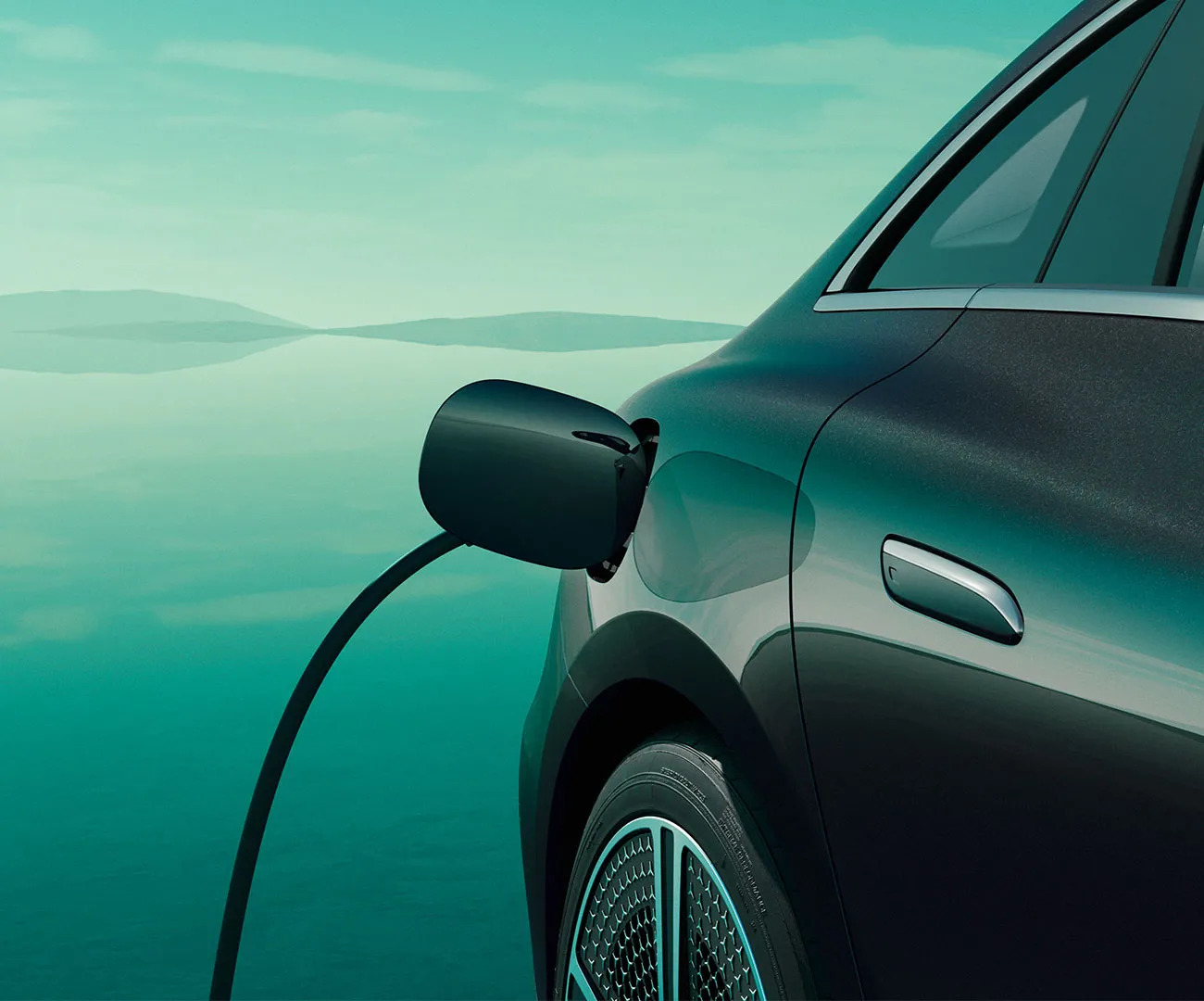 Mercedes-EQ EV charging, charge before hurricane, EV hurricane safety Florida, Mercedes electric vehicle charging port, Daytona Beach coastal storms, EV range for evacuation, do not charge during lightning, Mercedes EV service Daytona, factory-trained technicians