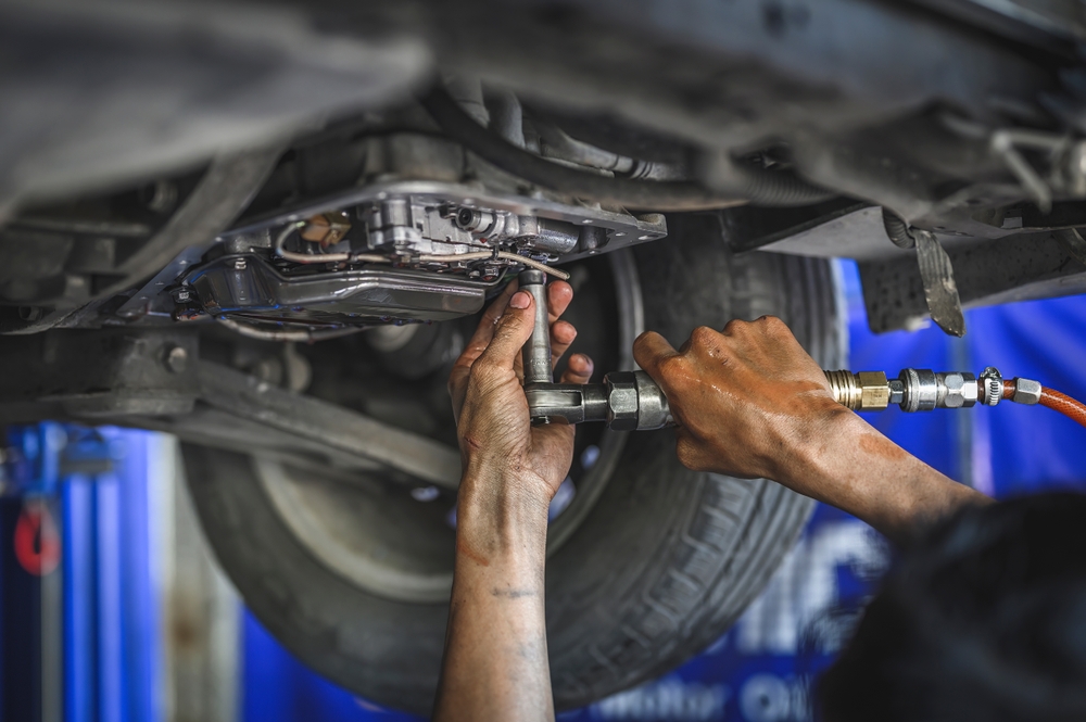 Transmission fluid service for Ford trucks and SUVs, smooth shifting in cold weather, pan service and filter, prevent slipping and rough shifts, Tennessee winter maintenance, Franklin TN transmission flush, Ford certified service, F-150 Explorer Escape, dealership near Nashville, Ford of Franklin