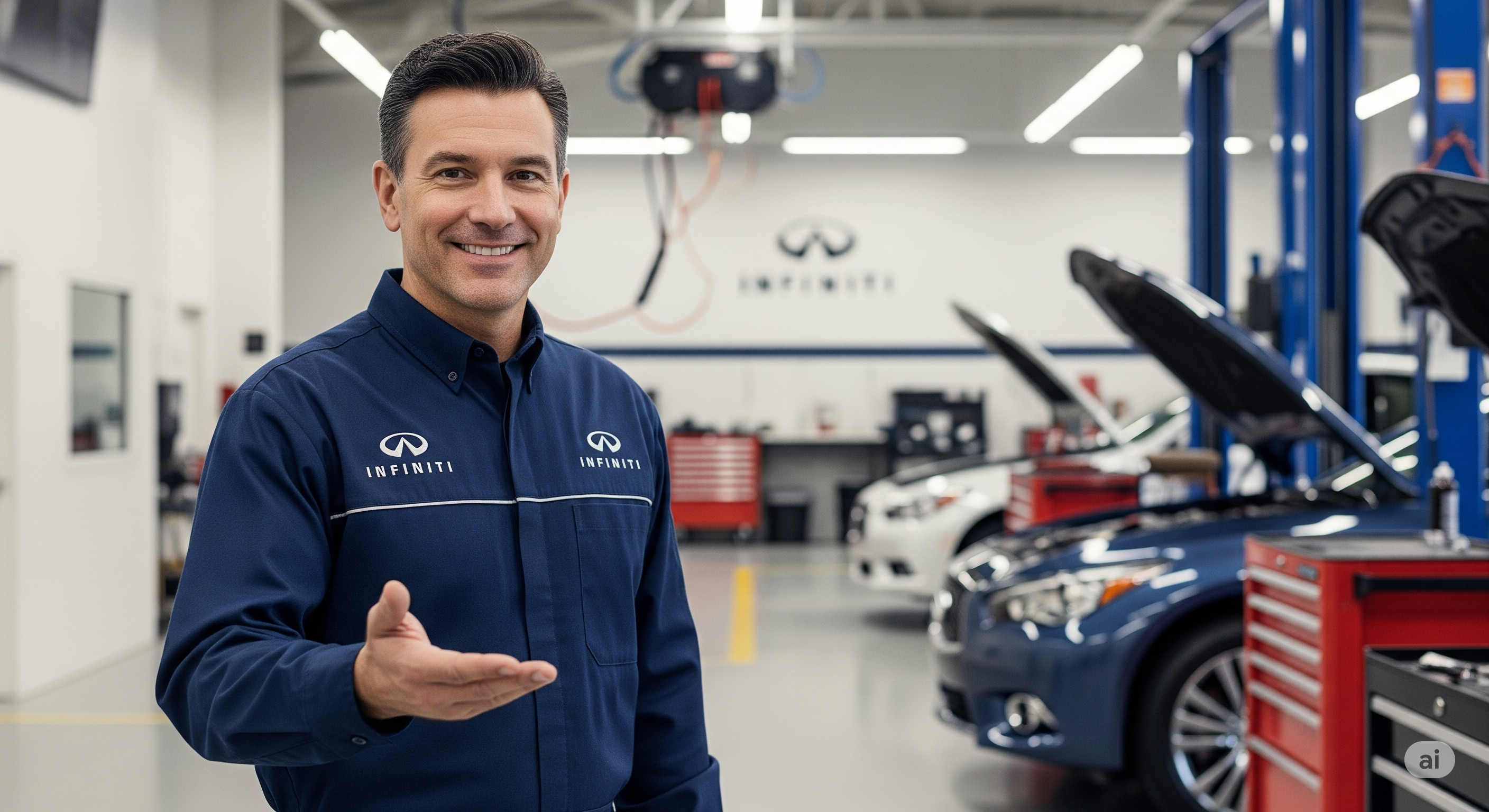 Lake Norman INFINITI service technician Cornelius NC, certified INFINITI brake fluid specialist, INFINITI QX60 service center North Carolina, professional brake system inspection, INFINITI dealership maintenance team, brake flush appointment Lake Norman