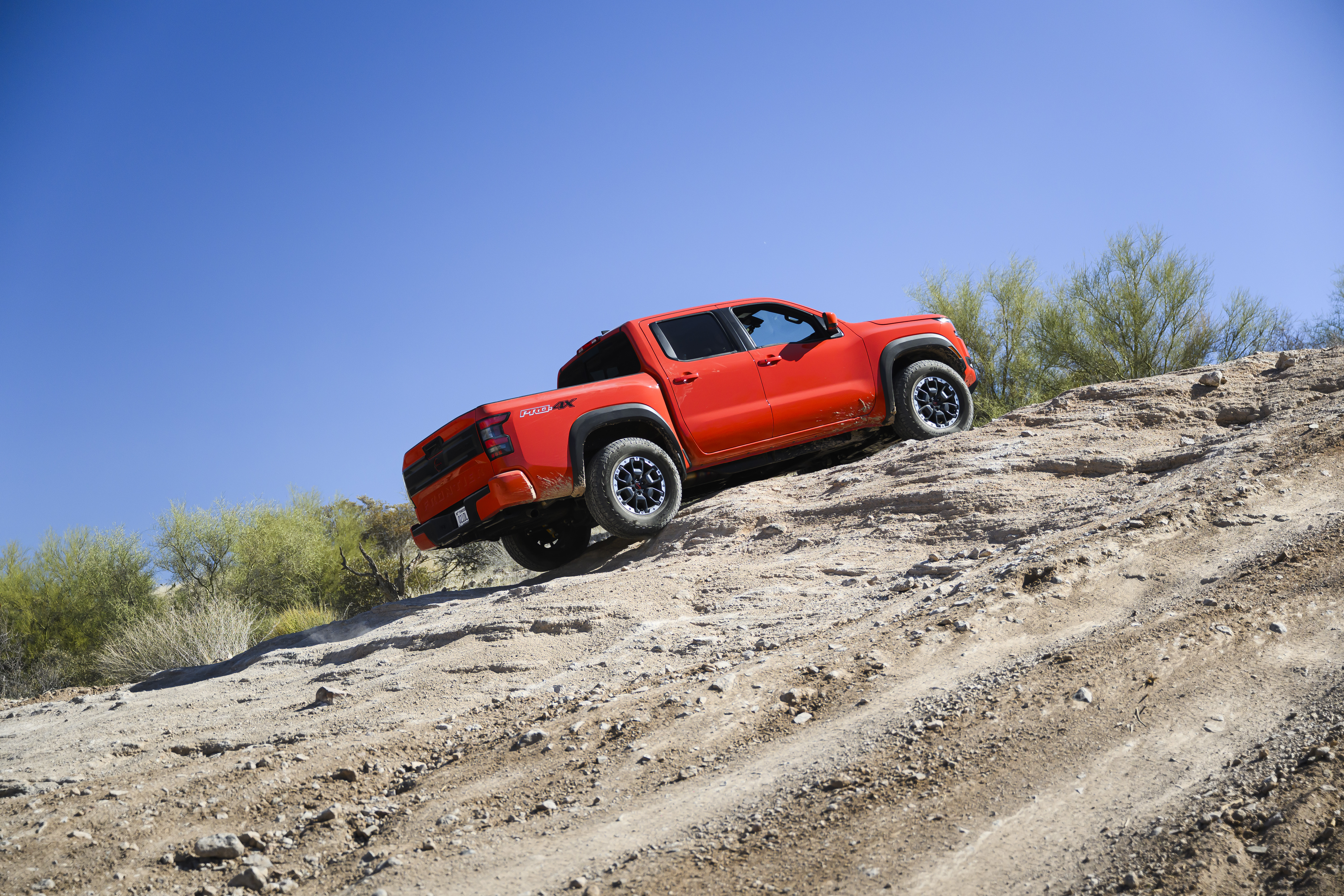The 2025 Nissan Frontier PRO-4X demonstrates confident off-road capability.