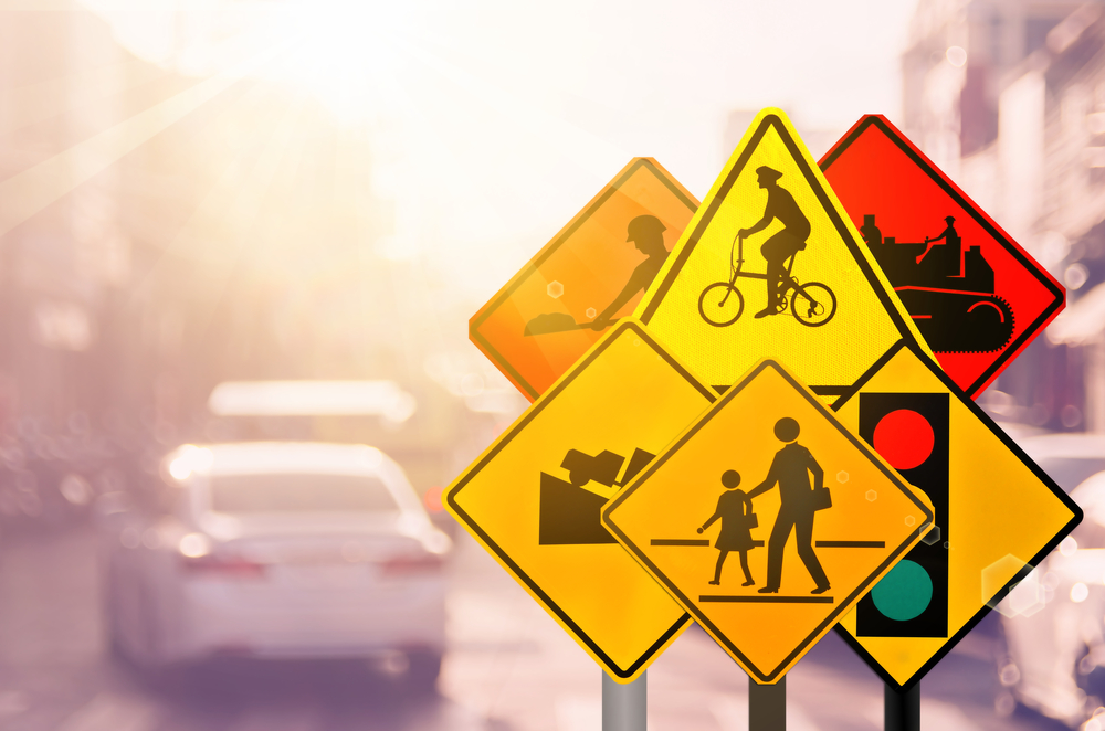 School zone safety signs Westminster CO, back-to-school driving safety Colorado, school pedestrian warning signs, traffic signs near schools, safe driving Mercedes-Benz school zones, Westminster car safety awareness
