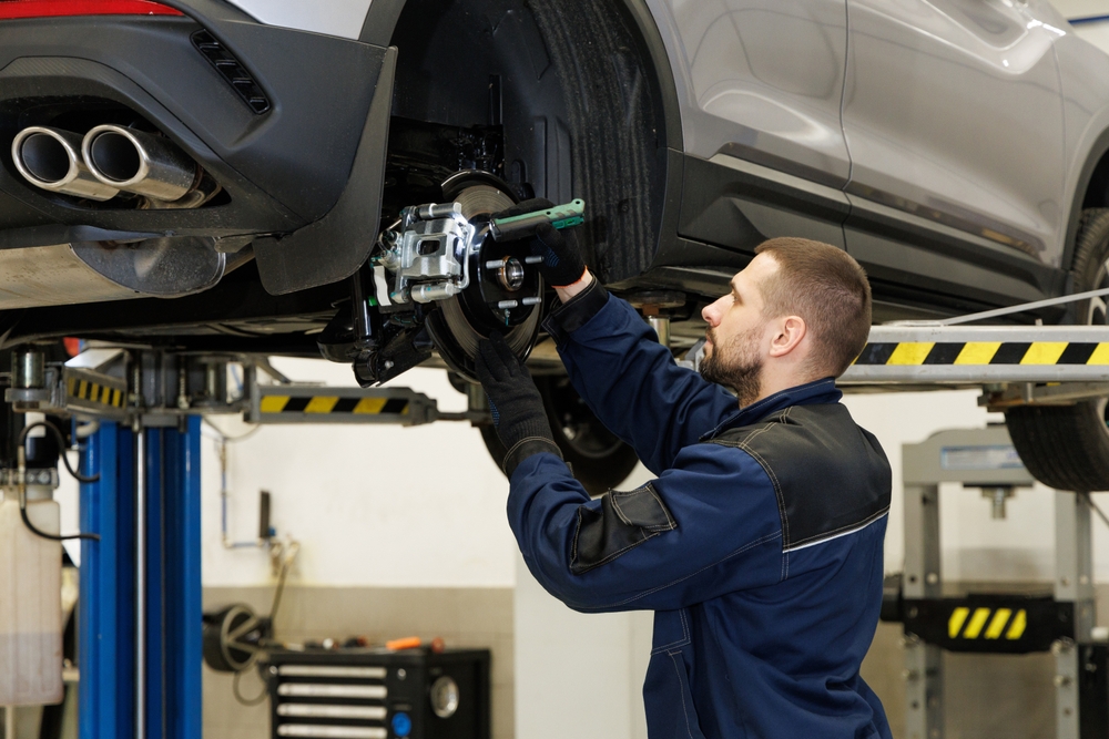 certified Nissan technician brake check, Stone Mountain brake inspection service, Lilburn Nissan service center, brake pad and rotor check Nissan, Georgia back to school car service, Nissan brake service specials