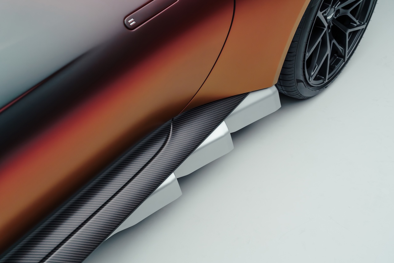 Aston Martin Valen carbon fibre side skirt detail at Naples Luxury Imports