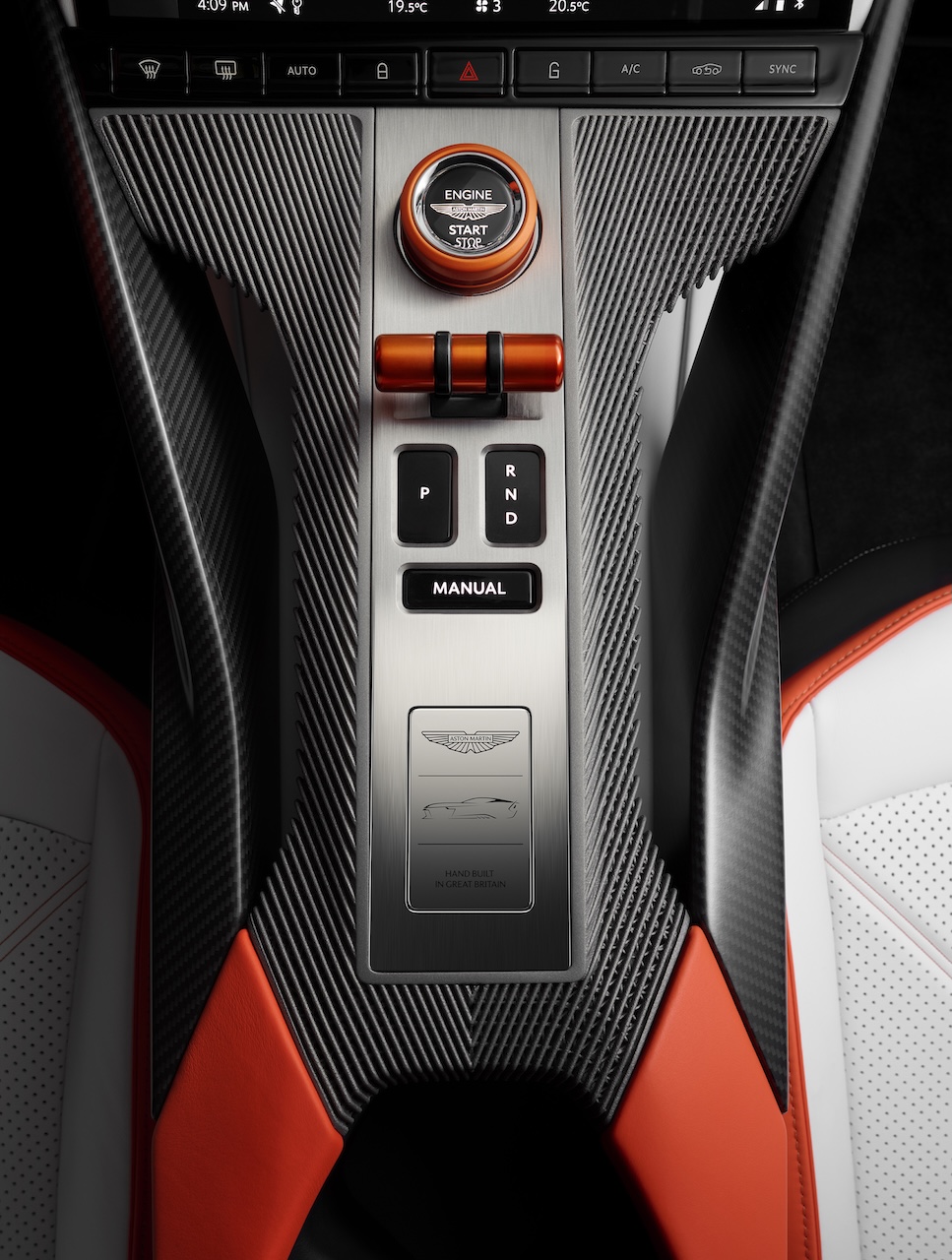 Aston Martin Valen centre console at Naples Luxury Imports in Naples, FL