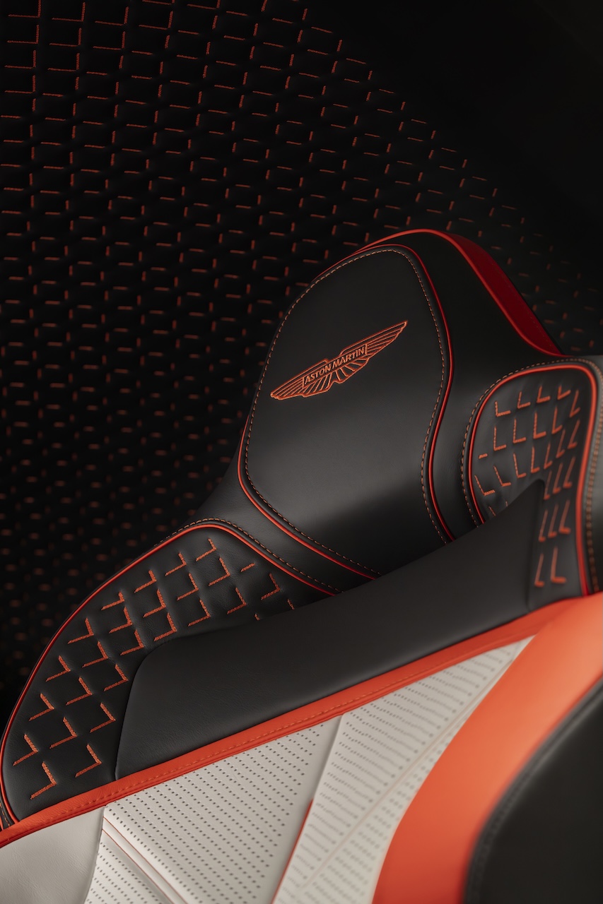 Aston Martin Valen Sport Plus seat detail at Naples Luxury Imports
