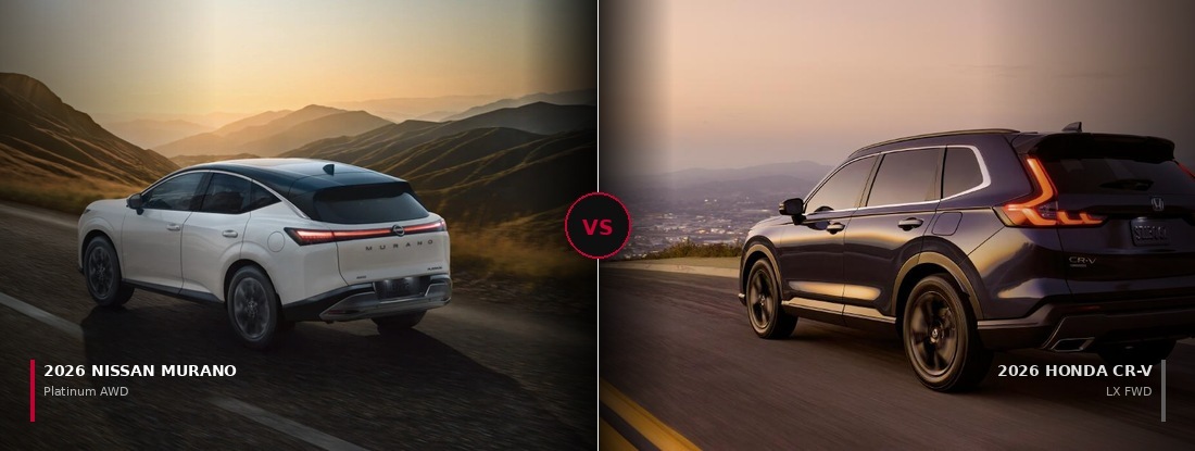 2026 Nissan Murano Platinum AWD vs 2026 Honda CR-V LX comparison at Nissan of Cool Springs in Franklin TN
